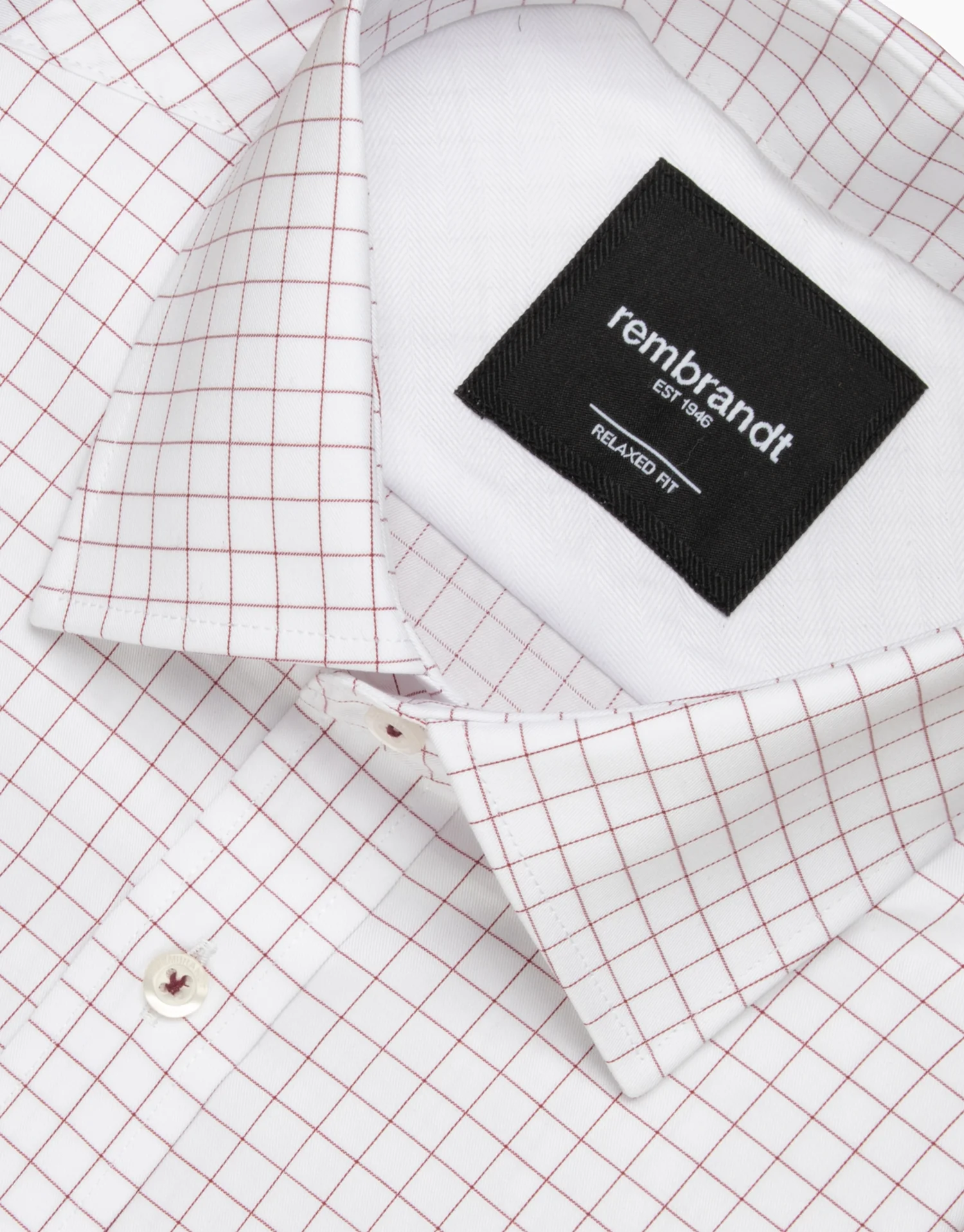Sinatra Dark Red Graph Check Shirt - Image 5