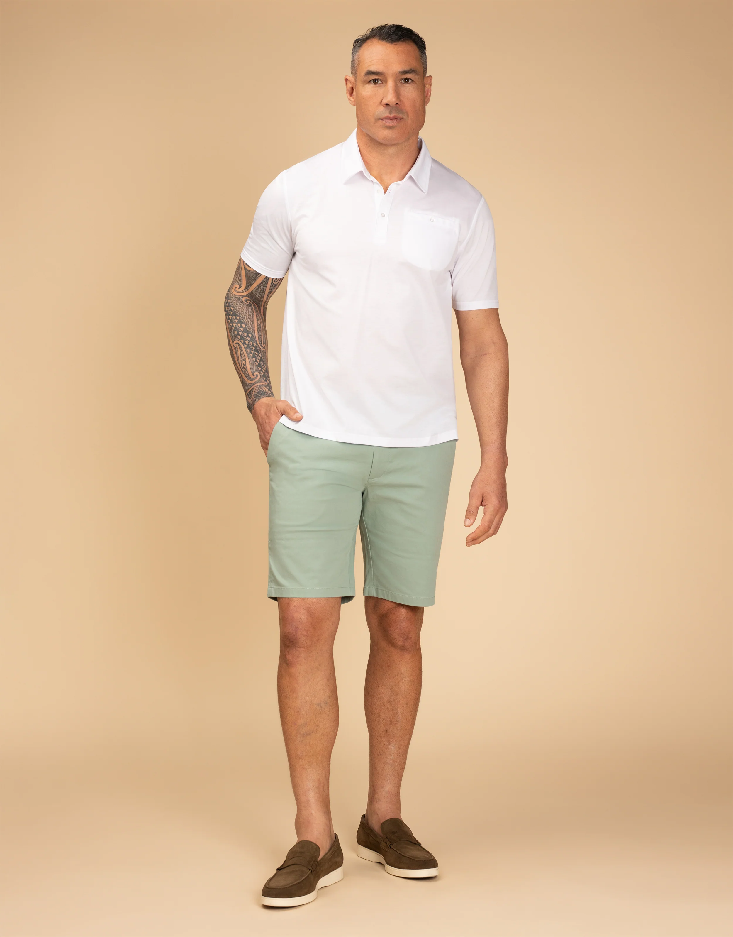 Sumner Mint Green Textured Shorts - Image 5