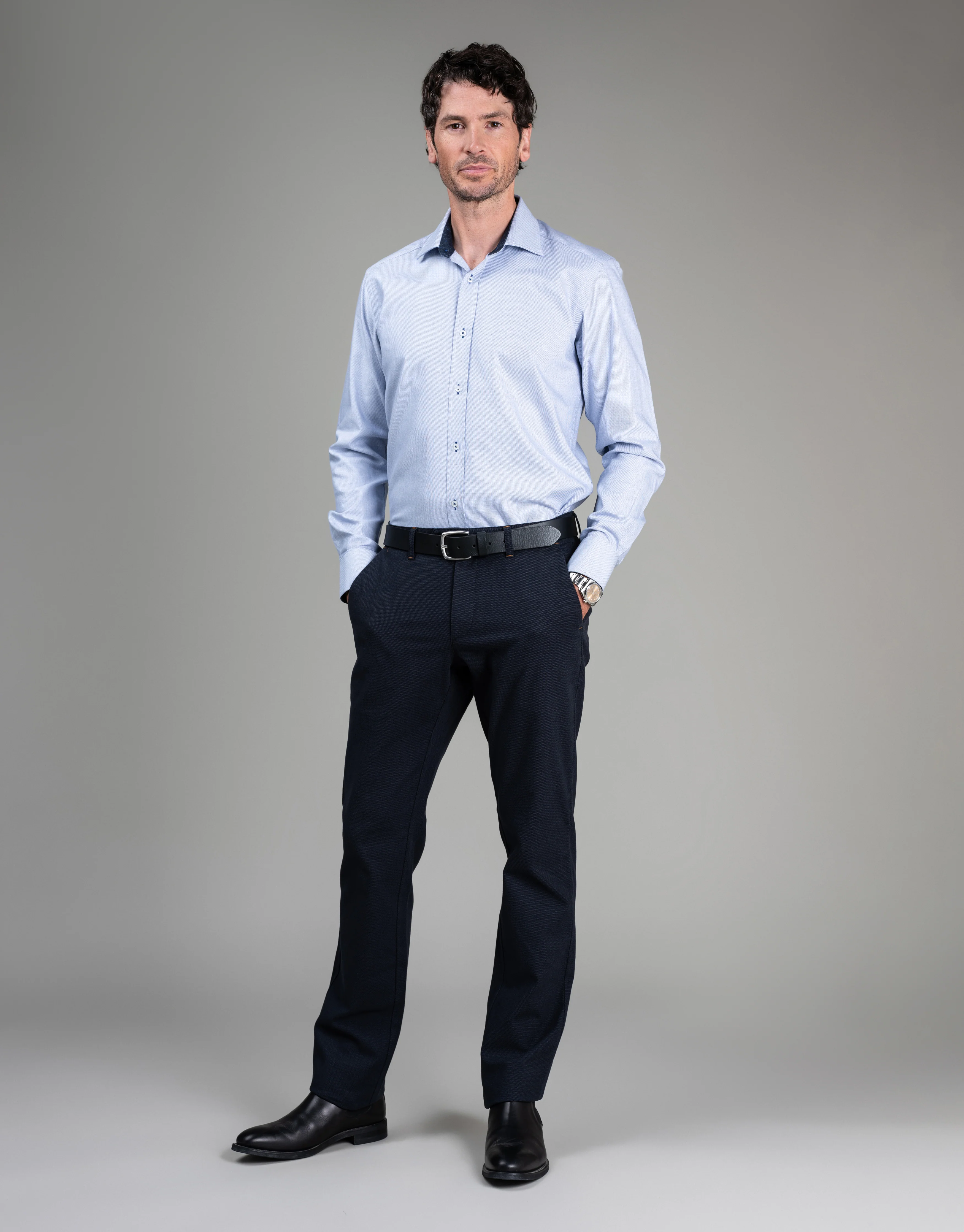 Tyler Navy Birdseye Chinos - Image 4