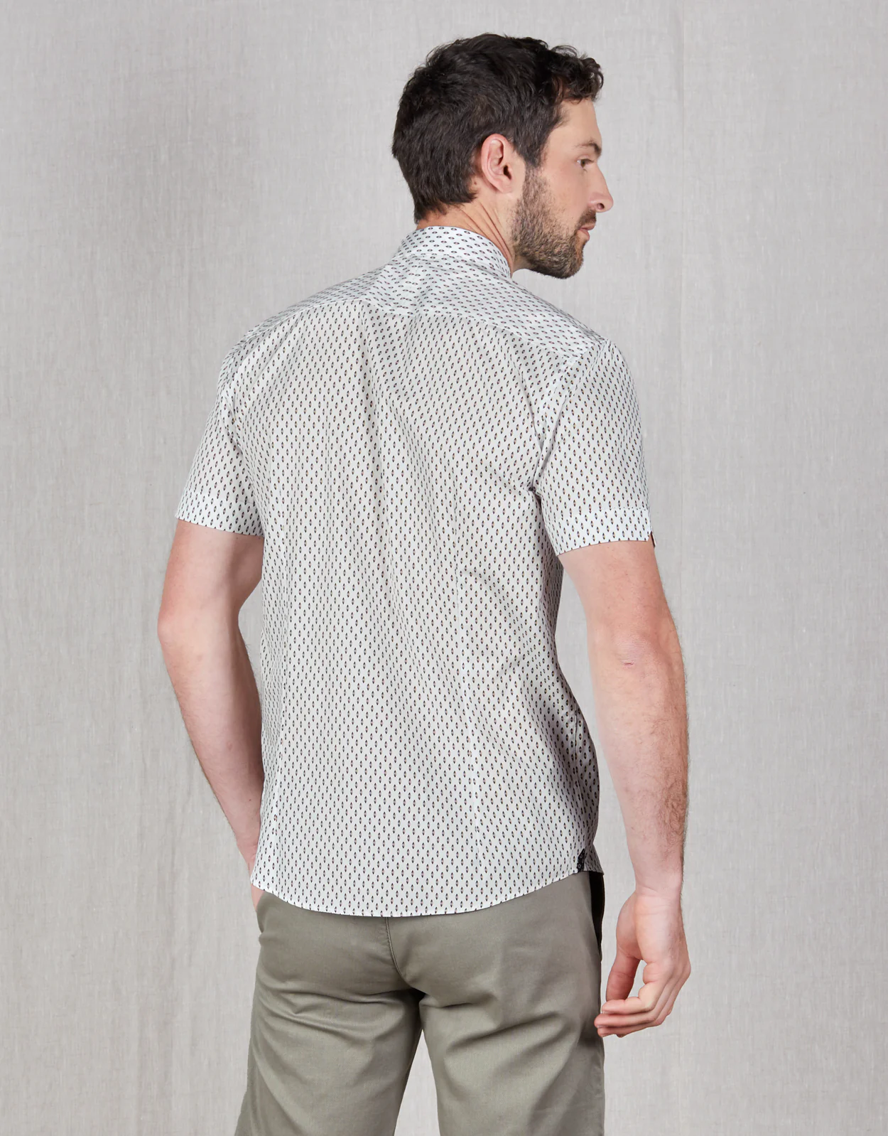 Waihi Yellow Diamond Short Sleeve Shirt - Image 4
