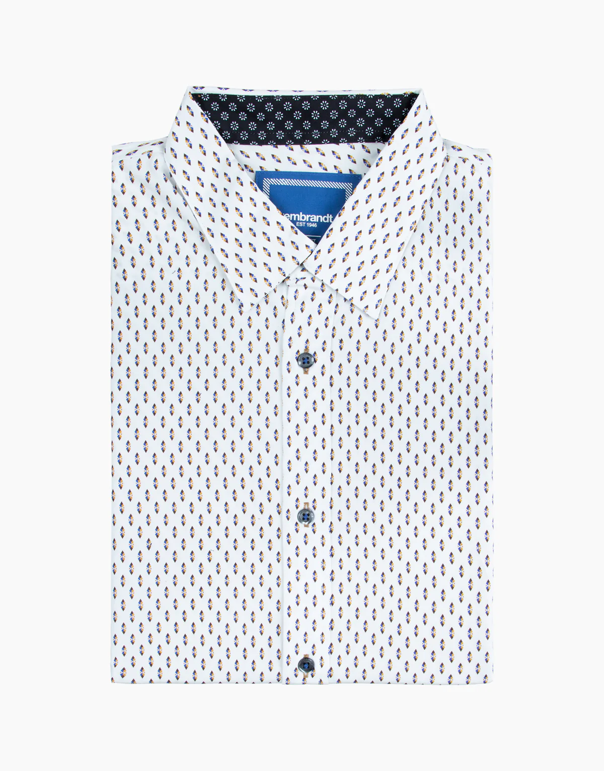 Waihi Yellow Diamond Short Sleeve Shirt - Image 5