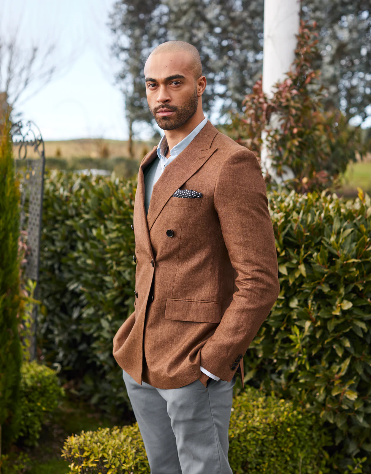 Whetu Tobacco Brown Linen Blazer - Image 6
